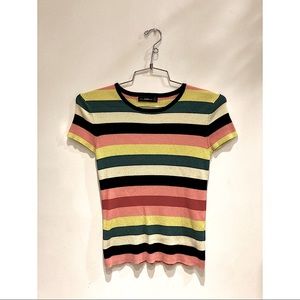 Striped Fitted Ribbed Tee